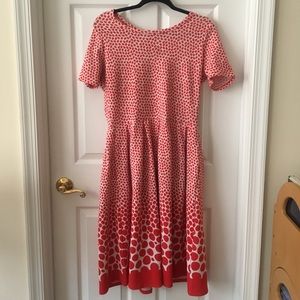 Lularoe Red Polka Dot Amelia